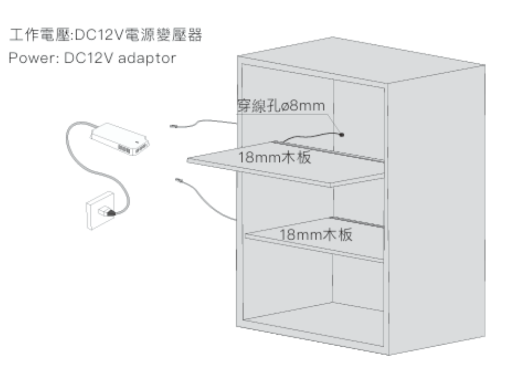 木質隔板矽膠燈(雙面發光)