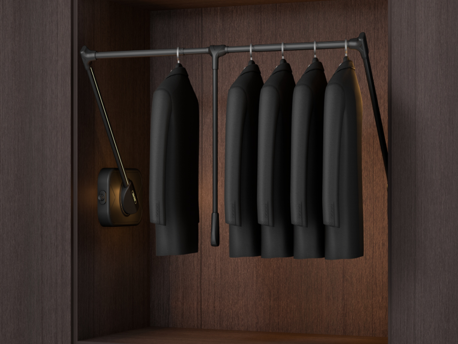 燈光 升降掛衣架