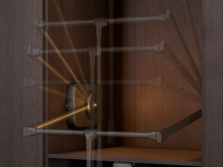 燈光 升降掛衣架