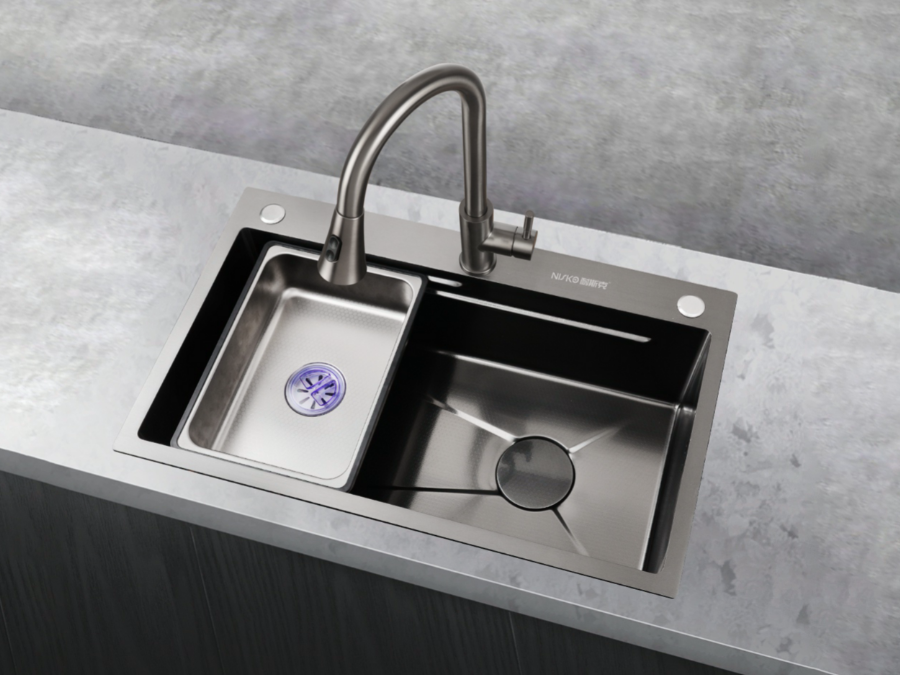 蜂窩壓紋手工水槽-ND16S-A